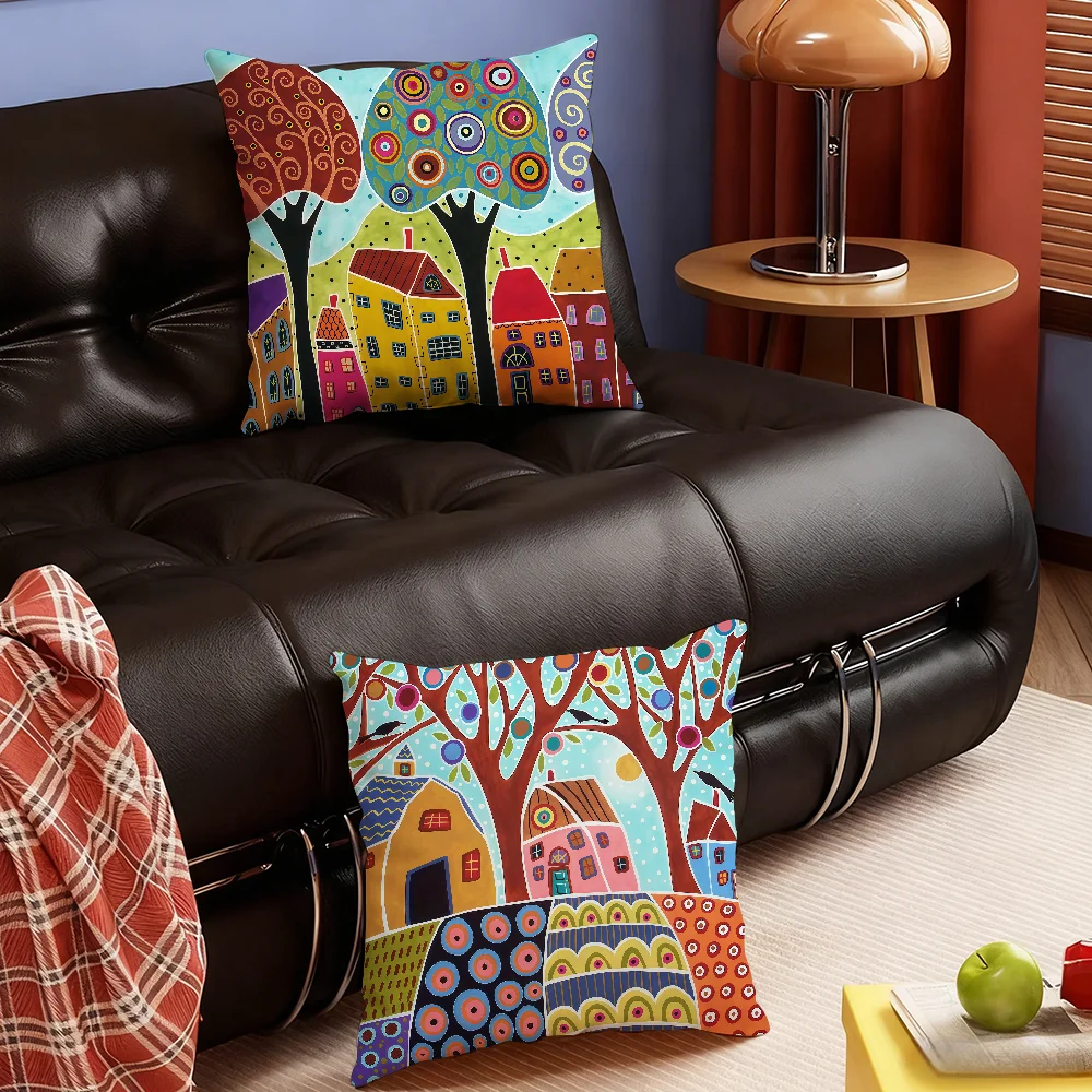 Painting Doodle Rustic Vintage K-Karla G-Gerard Style cushion cover Suitable For Bedrooms Living Rooms Cars Home Decoration
