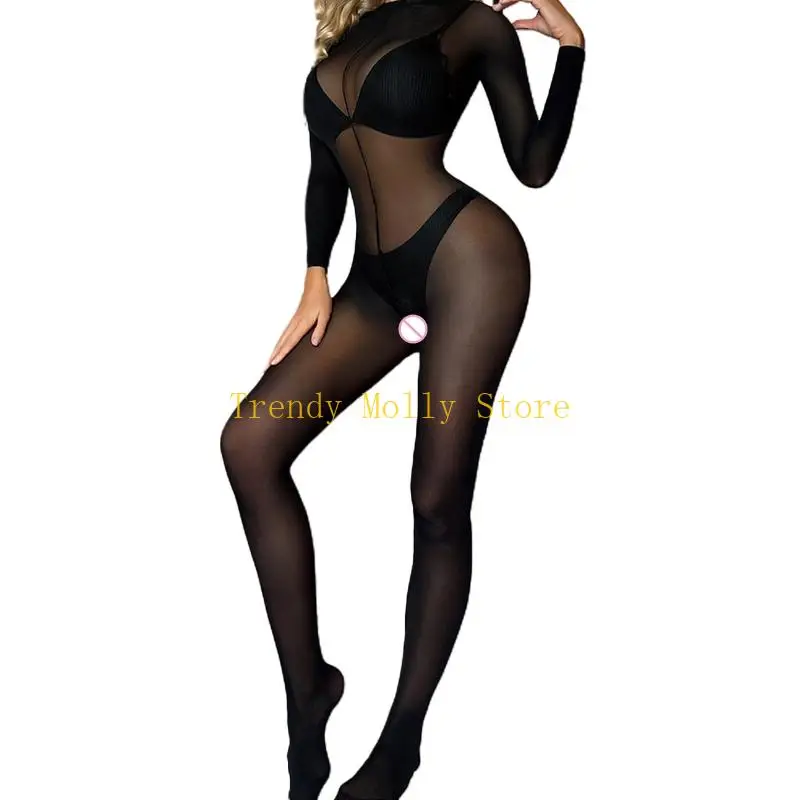 N5KB sexy Bodystockings Open Crotch Bodystocks Women Erotic Lingerie Porno Babydoll Crotchless Body Abito da biancheria intima