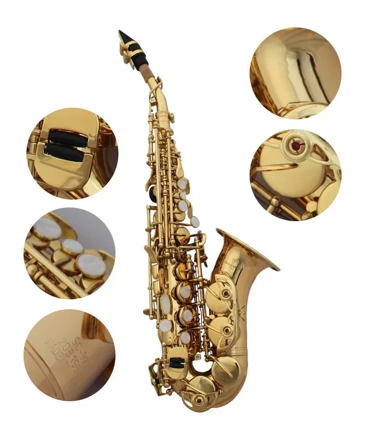 B-flat Children's Elbow Treble Saxophone Electrophoresis Gold Adult ElbowfSmall Saxophone Instrument