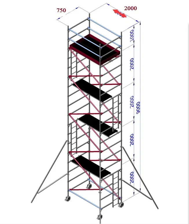 Adjustable Aluminium Construction Scaffolds for Sale