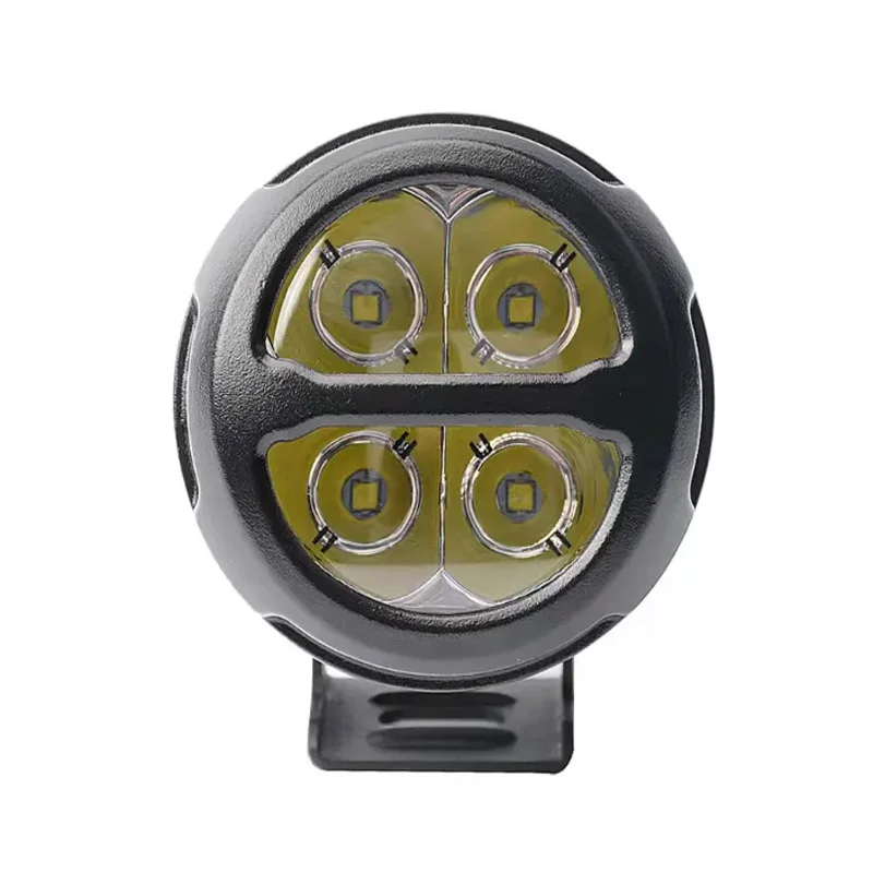 1/2pcs Motorcycle Auxiliary Spotlight Mini LED Driving Headlights Dual Color White Yellow Moto Fog Light Accessories