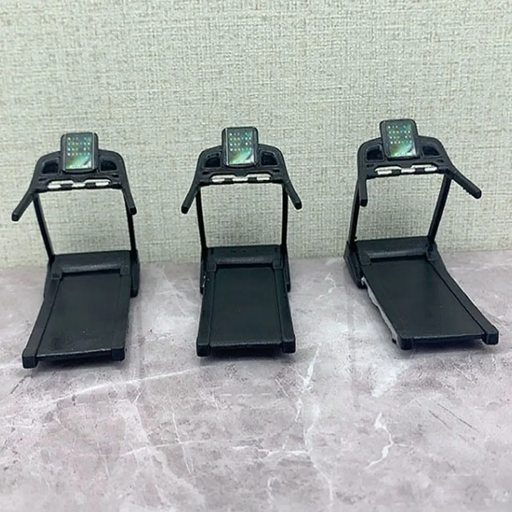 New 1:12 Dollhouse Fitness Equipment Mini DIY House Treadmill Miniature Treadmill Dollhouse Decoration