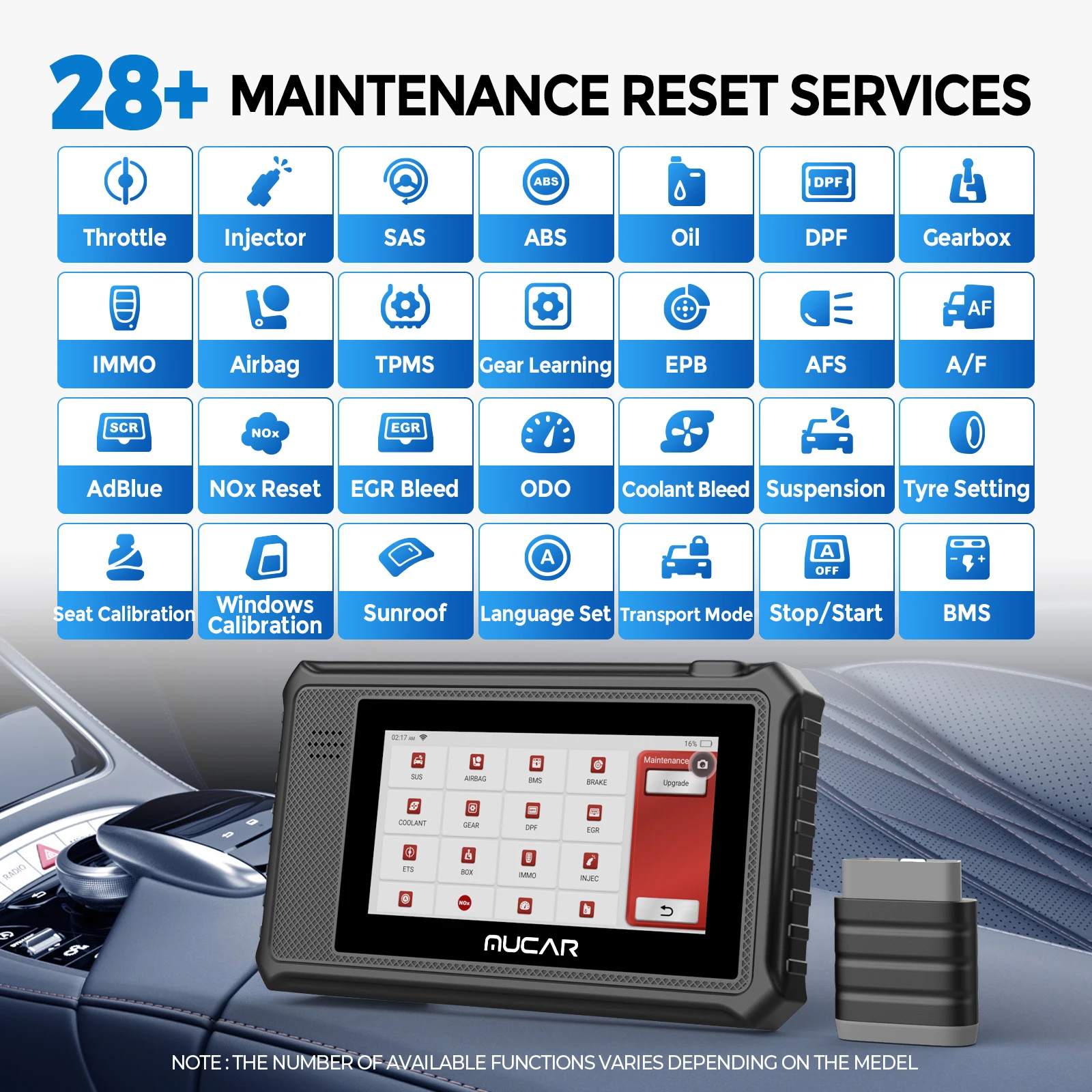 MUCAR VO6 Obd2 profession scanner Tools Full System 28 Resets function IMMO OIL ECU coding Bi-directional Auto diagnostic tools