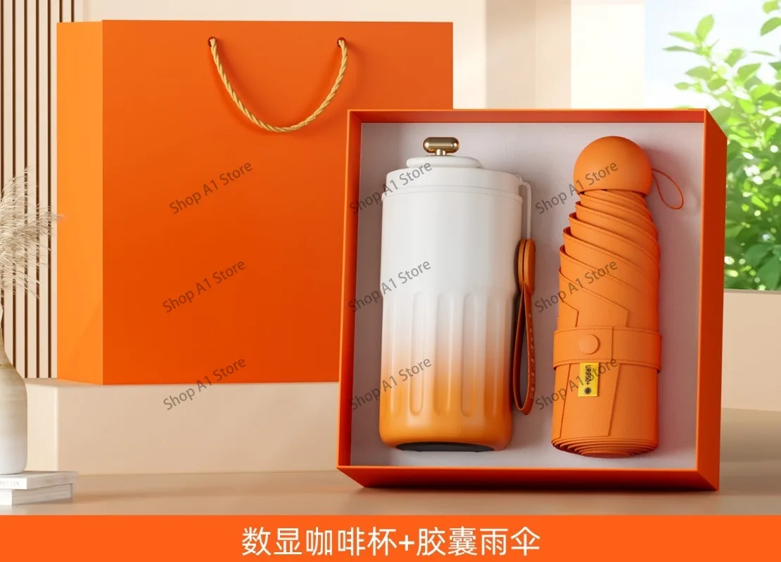 Business gift set with gifts, practical gifts for customers and employees when the company opens