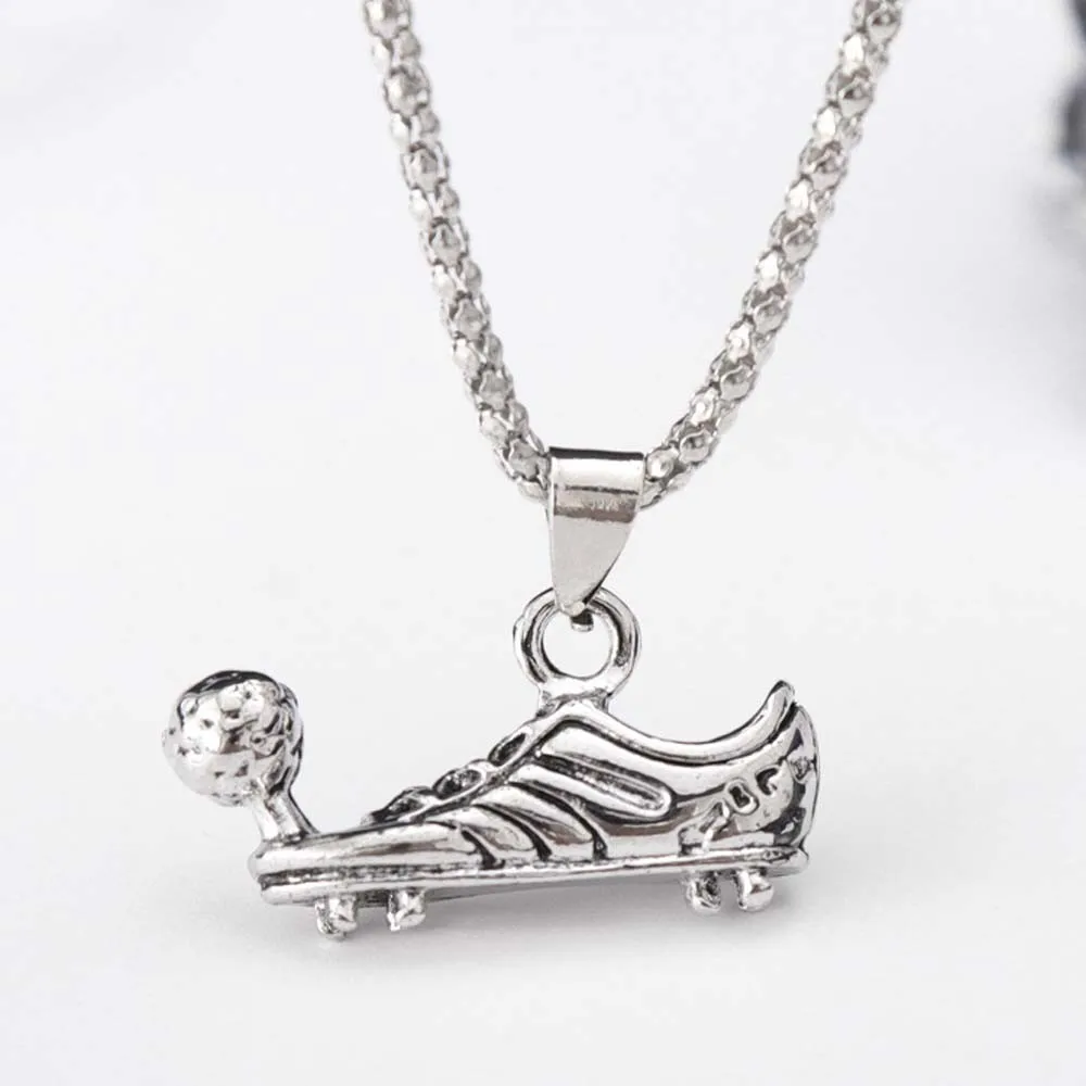 

Golden Boot Football Creative Fashion Men Pendants Necklace Sport Style soccer gym shoes Pendant Neck Chain Fashion Accessories