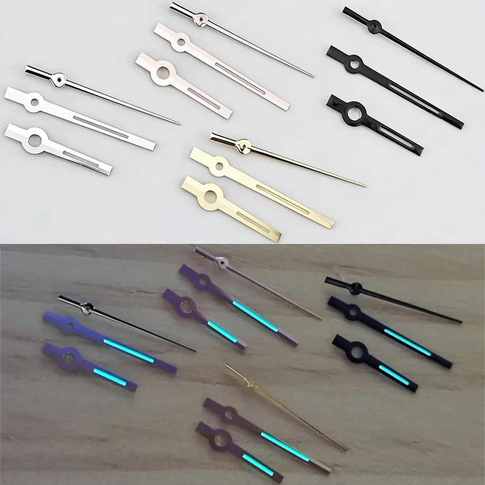 Watch Hands with Luminous Replacement Black/Gold/Rose/Silver Watch Pointers for NH05 NH06 Movement