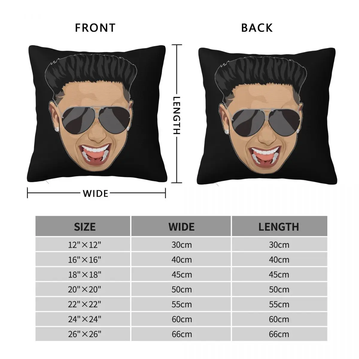 Dj Pauly D Jersey Shore Square Pillowcase Polyester Linen Velvet Pattern Zip Decorative Throw Pillow Case Bed Cushion Cover