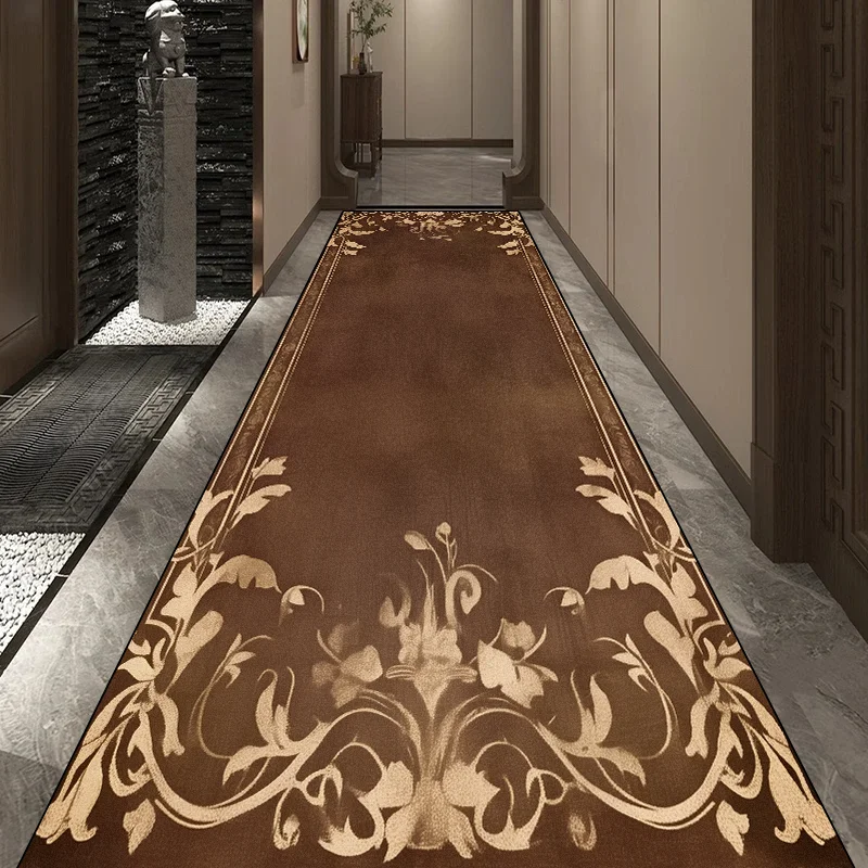 European Luxury Long Corridor Carpet Hotel Lobby Passageway Runner Washable Room Decoration Floor Mats Stairway Hallway Rugs