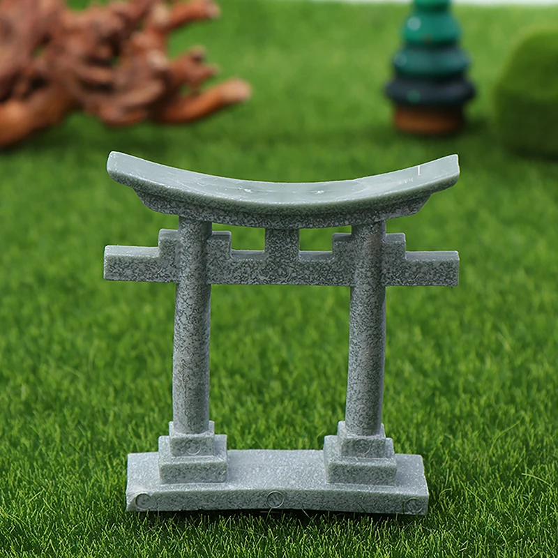 Japanese-style Torii Gate Aquarium Decor Miniature Ornament Sandstone Garden Shrine Shinto Landscape Micro Decoration Simulation