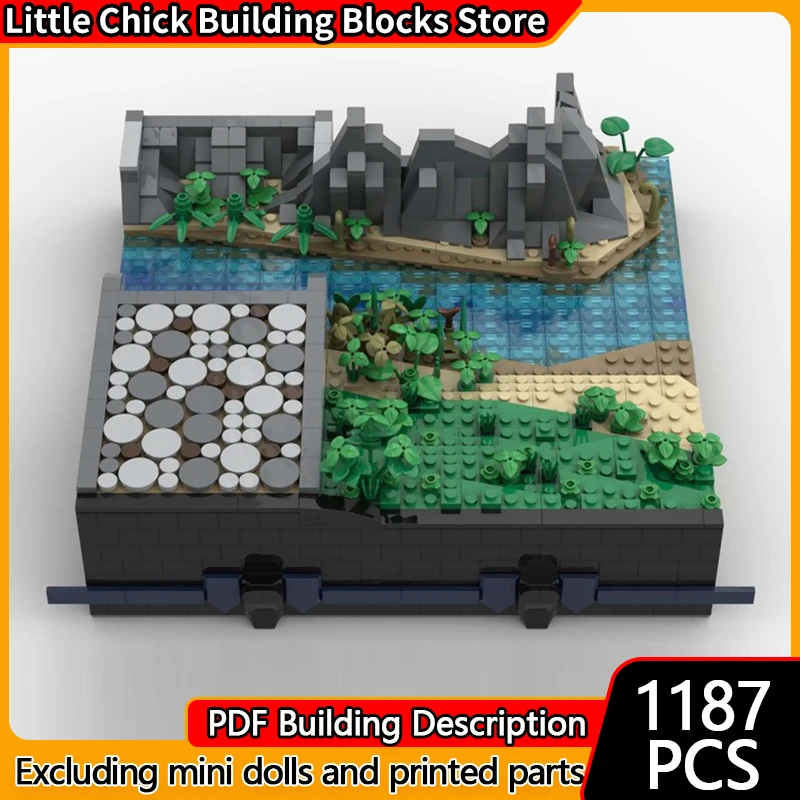 

Medieval Castle Model MOC Building Bricks Shore And Landscape Modular Technology Children Holiday Gifts Assemble Toys Suit