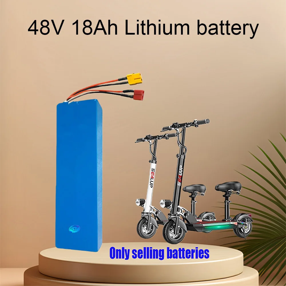 

48V 18Ah Brand new original cells 13S8P lithium battery , suitable for 500-1000W motors with built-in intelligent BMS+chargers