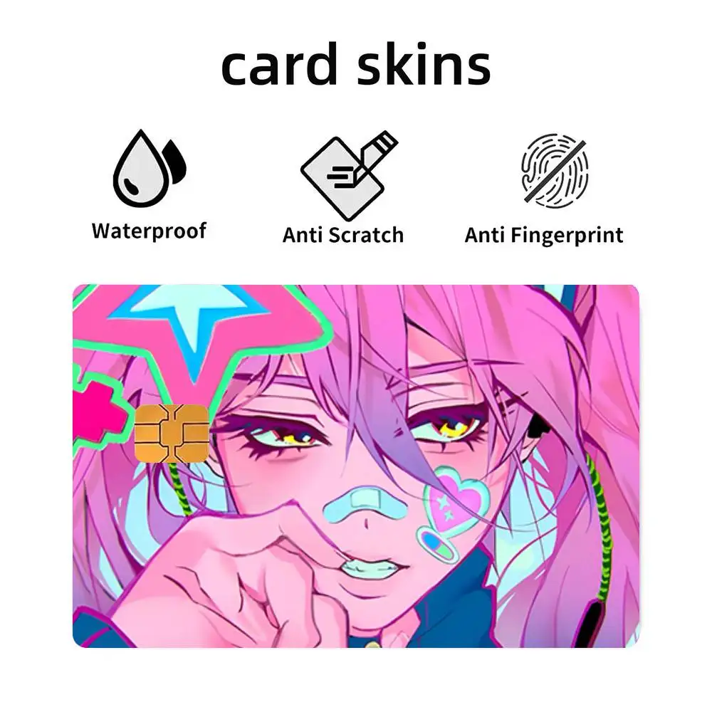 Game A-Alien S-Stage Mizi Manga 4pcs 1Set Funny Shell On Off Ultra Thin No Fade Sticker Skin Cover Film For Debit Credit Card