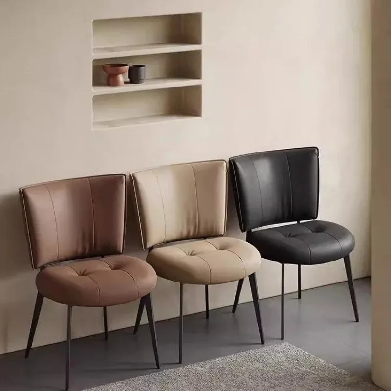 High-End-Casual-Esszimmerstuhl, Haushalt, Leder, weiche Tasche, Kaffee, Restaurant, Stuhl, Designer-Modell, Zimmer, große Rückenlehne, Sofa
