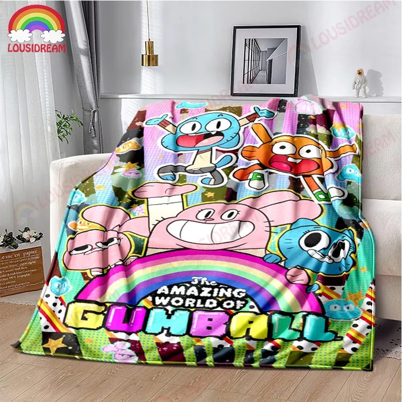 The Amazing World Blanket For Sofa Bed Travel Gumball Blanket Super Soft Cartoon Blanket Couch Sofa Bed Birthday Gift