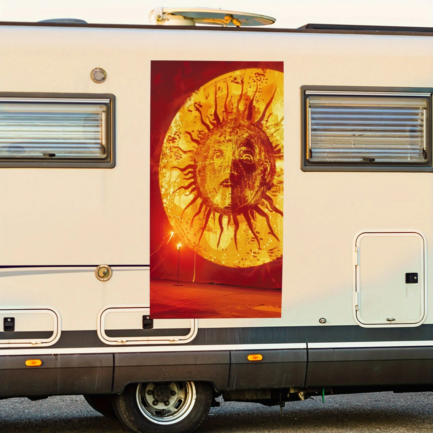 

Sun Fantasy наклейка на дверь автомобиля на колесах ПВХ самоводонепроницаемая палка, яркие авто внешние аксессуары Декор защита подарок для автомобиля