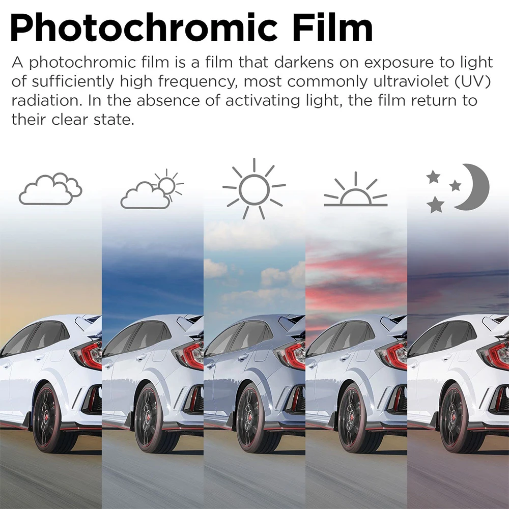 Car PPF Paint Photochromic Film UV Color Change Headlight Protection Film Self-healing Anti-scratch Film For BMW honda Ford 2023