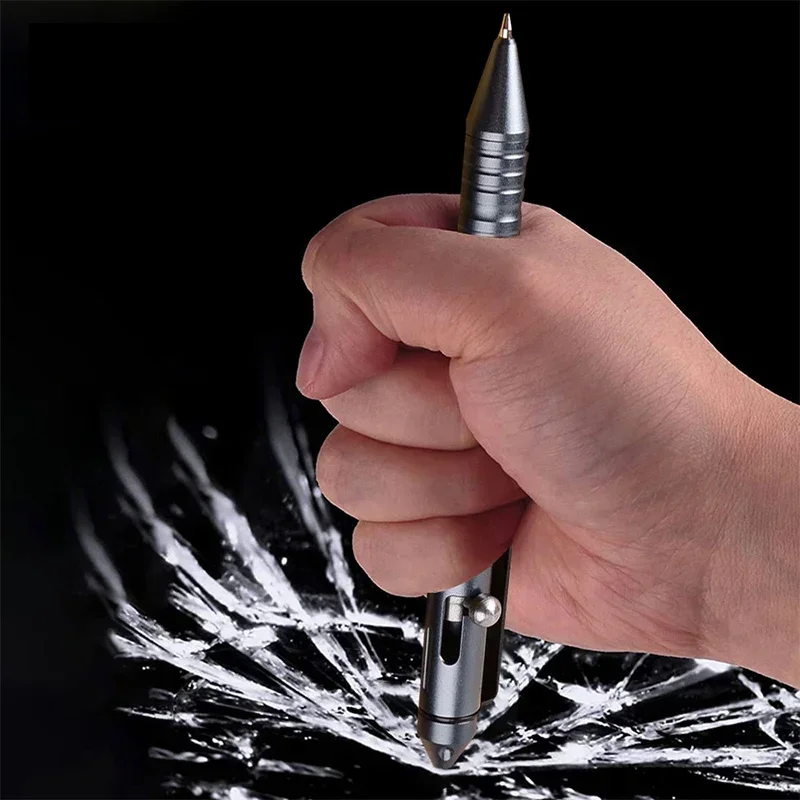 Multi-Functional Outdoor Pen Self Defense Pen Gear Glass Breaker Ballpoint Pen With Box and 5pcs Refill