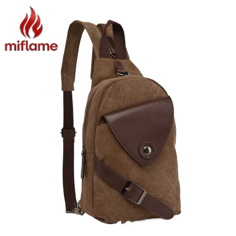 

Mini Canvas Backpack Convertible Chest Sling bag Crossbody 2 in 1 Unisex Lightweight Small Travel Outdoor Casual