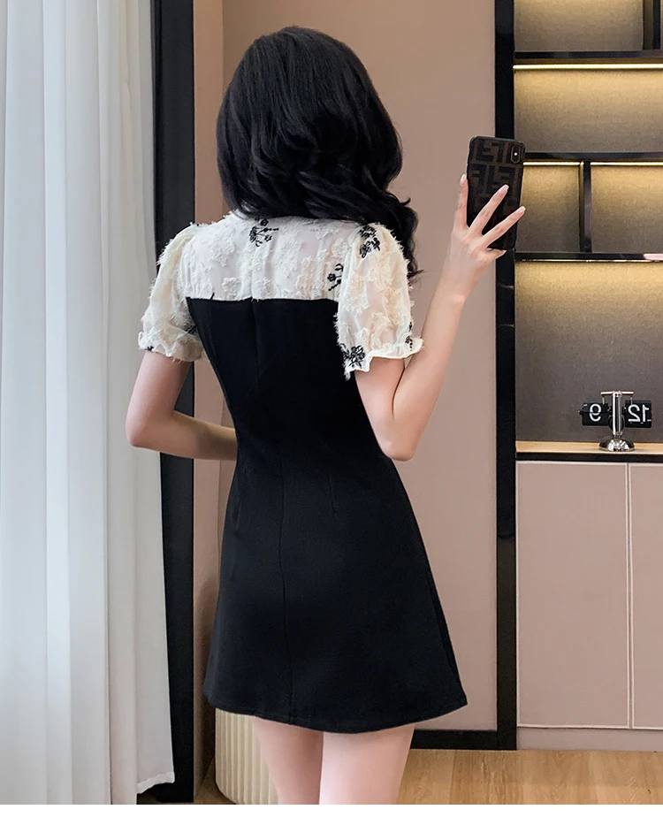 Women Summer Shorts Two Pieces Set Chinese Ladies Cheongsam Patchwork Short Sleeve Dress And Shorts Sets New Fashion Suits