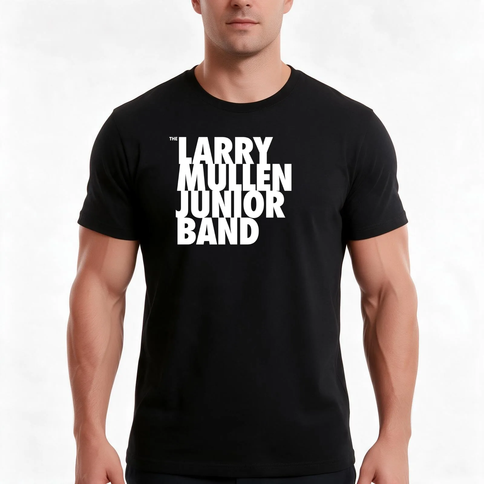The Larry Mullen Jr. Band T-Shirt, Summer Casual Cotton Tee, Oversized Streetwear Tops, Vintage Graphic Print, Unisex Men Women