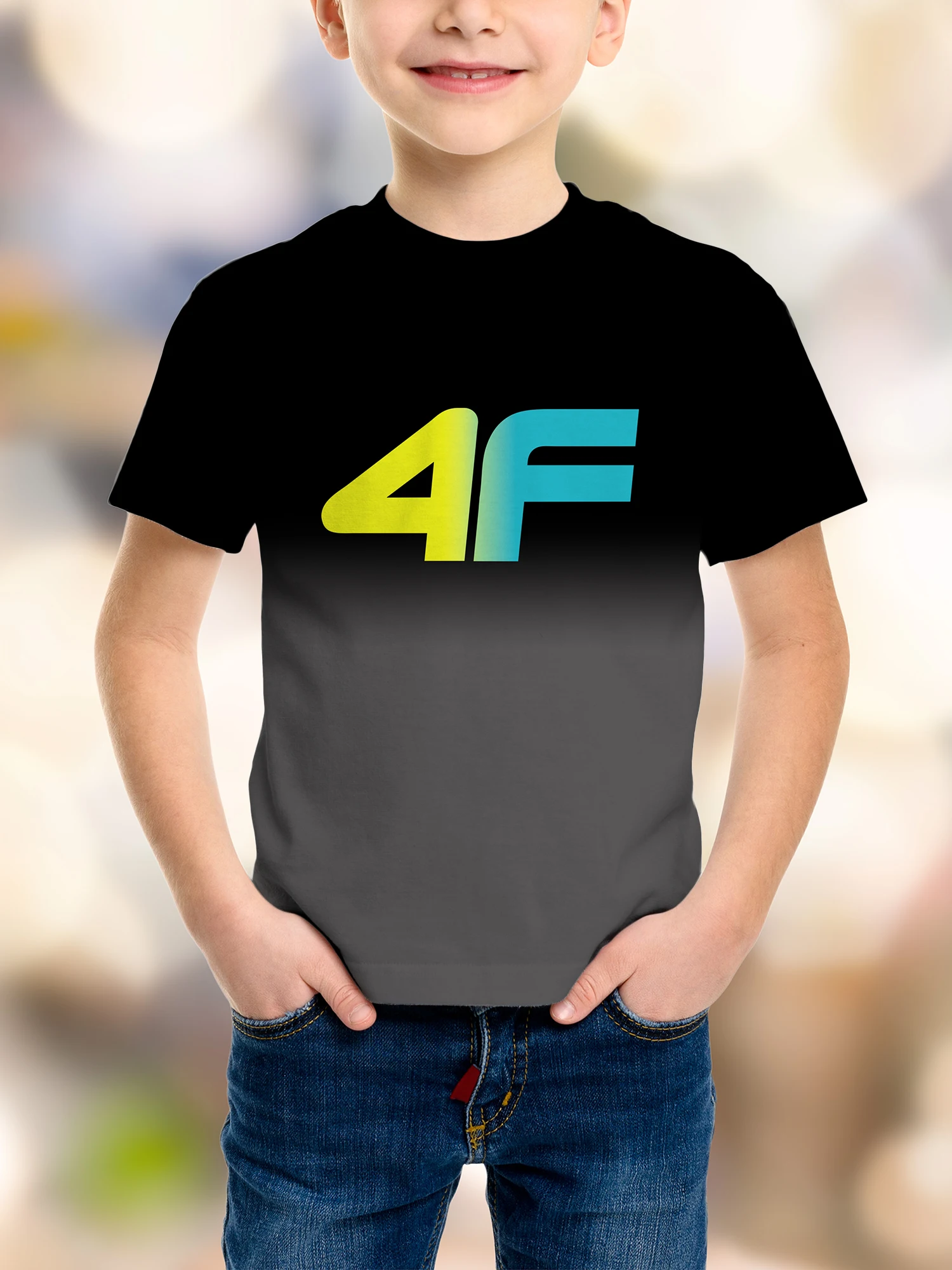 الصيف كالفين الصبي تي شيرت عارضة أزياء عارضة قصيرة الأكمام تي شيرت الصيف مريحة الأولاد تي شيرت