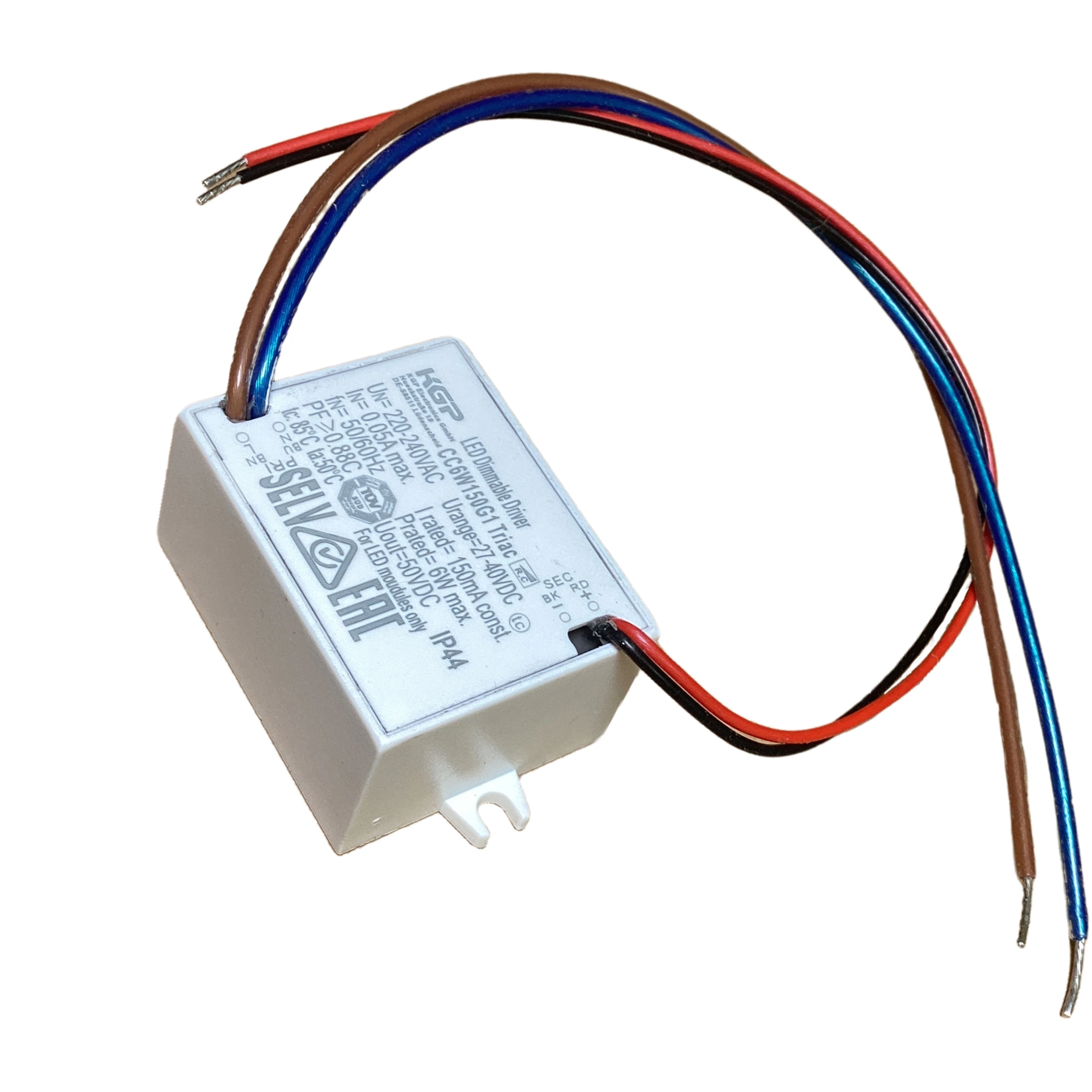 

Миниатюрный диммируемый LED-драйвер 150 мА CC6W150G1Triac