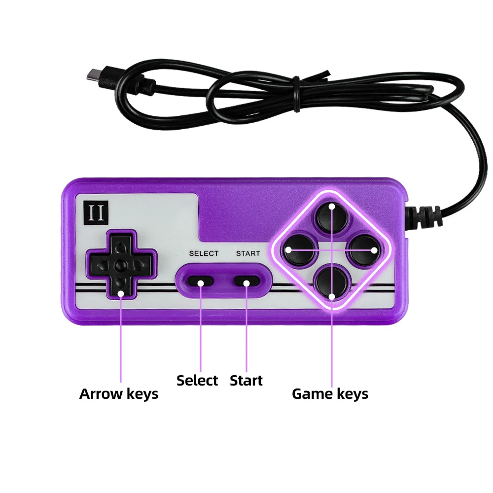 Retro Portable Mini Handheld Wired Joystick remote gamepad for FC Game console