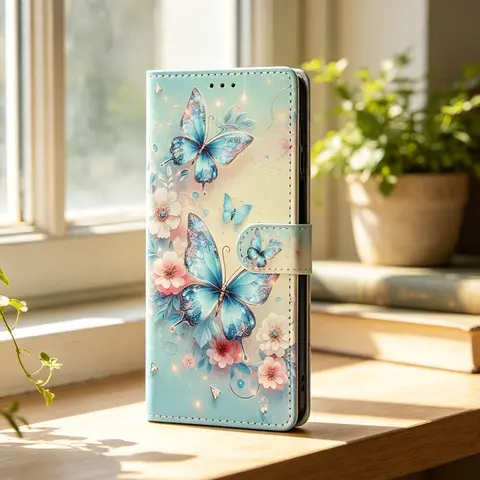 3D Butterfly Phone Cover for Samsung Galaxy M56 M36 M16 M06 M53 S10 S9 S8 Plus S7 S6 Edge S5 J3 J5 A3 A5 2017 Flip Leather Case