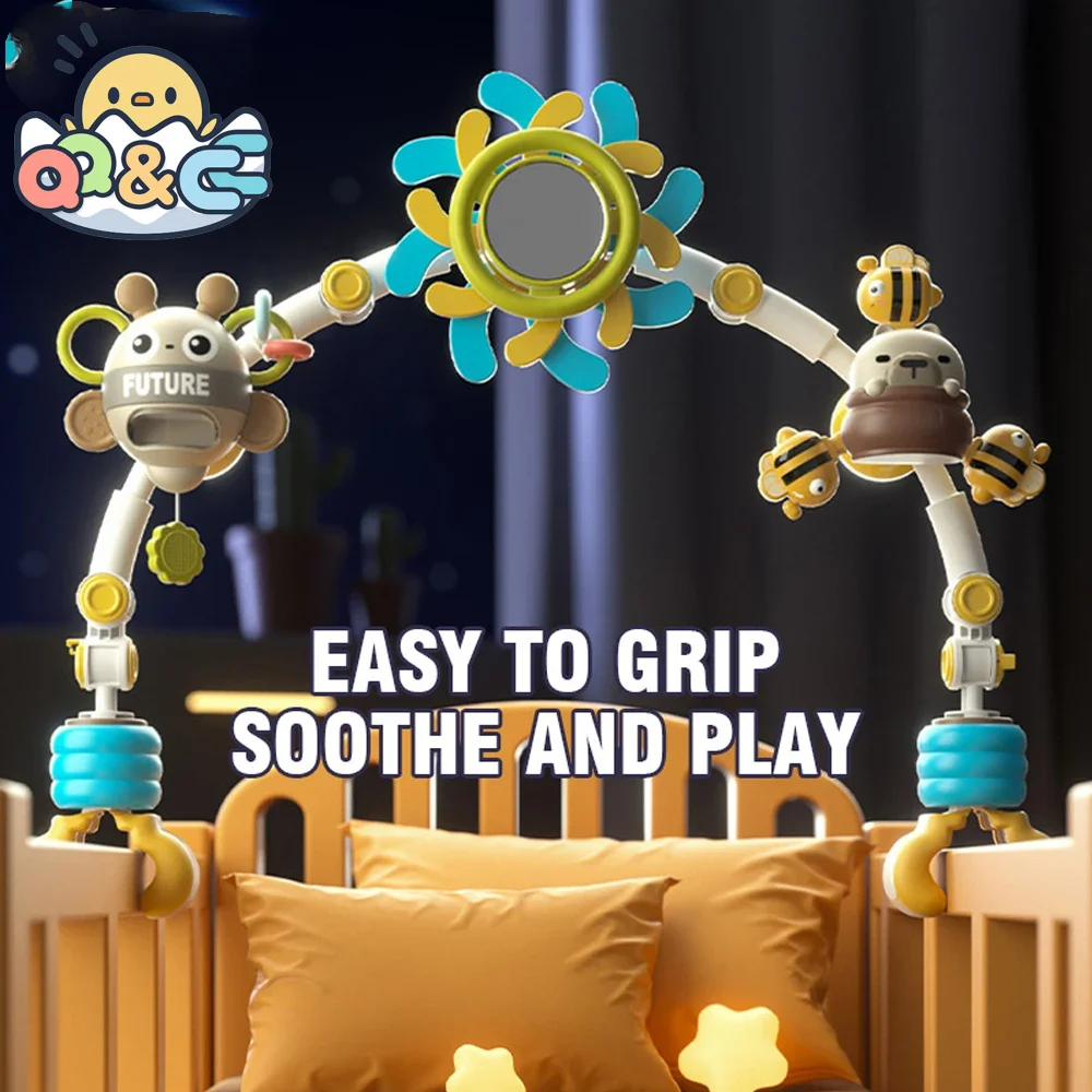 Baby Grasping Activity Hanging Toys for Baby Gym Sensory Mobile Crib Baby Bed Hanging Rattles Toys Hanging Babies Toy Portable
