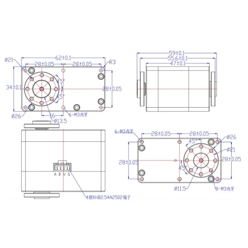 Feetech 160Kg HVトルク 24Vブラシレスモーター RS485 360 ° マルチターン回転ロボットサーボ リアルタイムフィードバック保護 ロボット産業