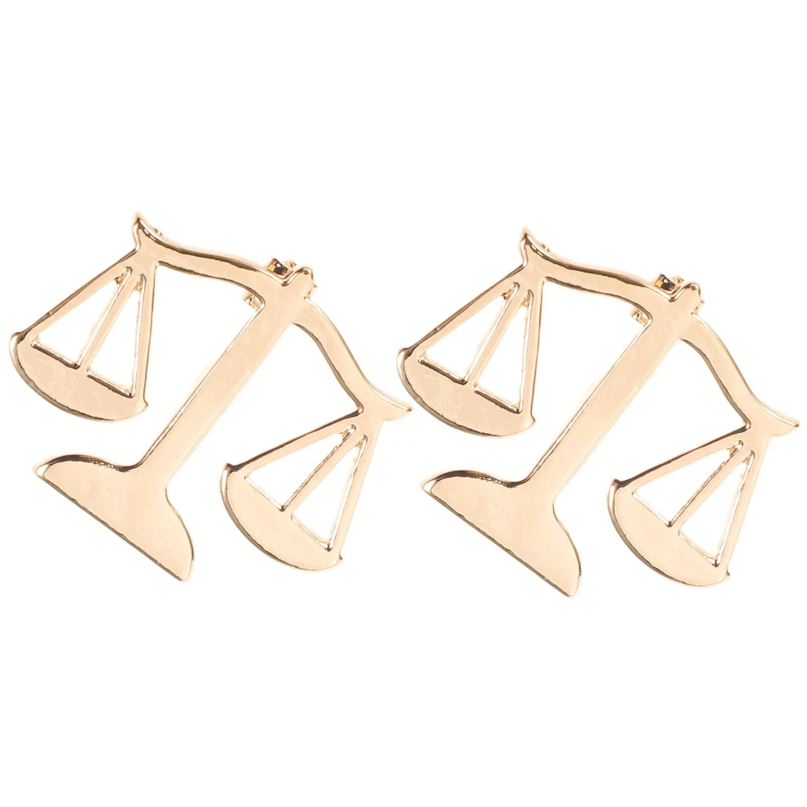 

2pcs Libra Scales Brooch Pin Men Suit Accessories Metal Lawyer Lapel Pin For Shirt Jacket Coat Collar Badge Durable Alloy