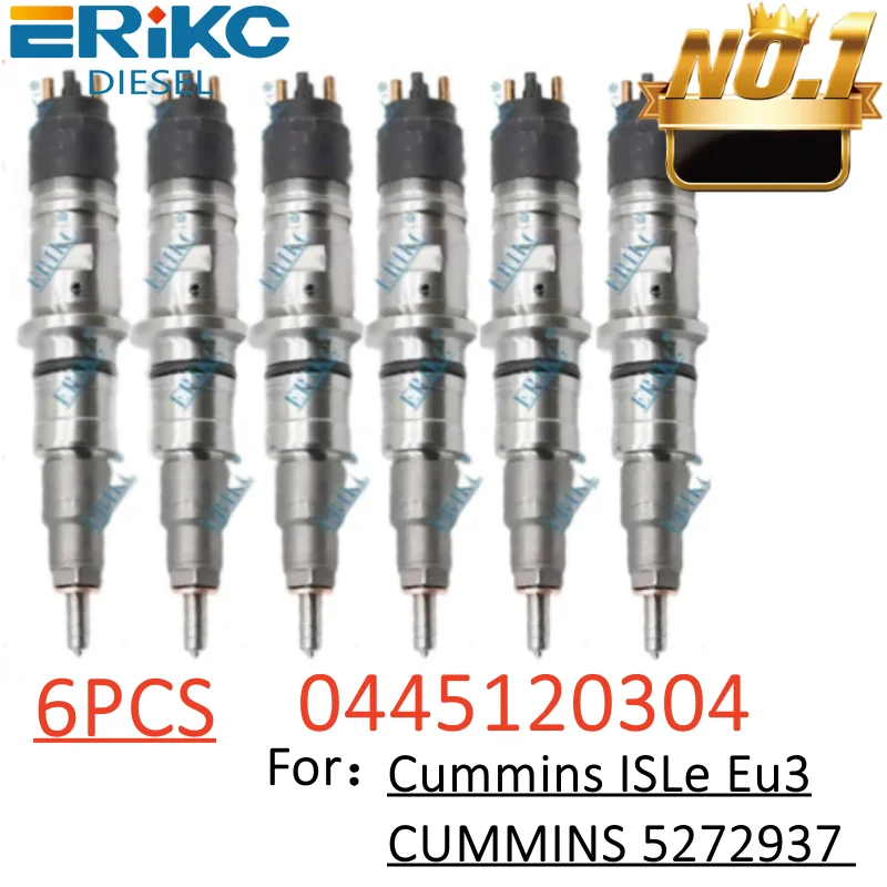 

0445120304 Common Rail Injector 0 445 120 304 Diesel Fuel Sprayer Nozzle for CUMMINS 6PCS