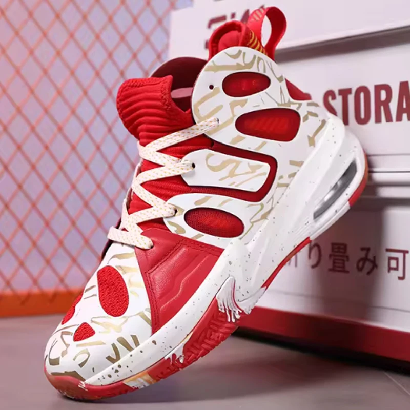 

Men's Basketball Shoes Breathable Cushioning Non-Slip Wearable Runing Shoes Gym Training Athletic Basketball Sneakers for Women