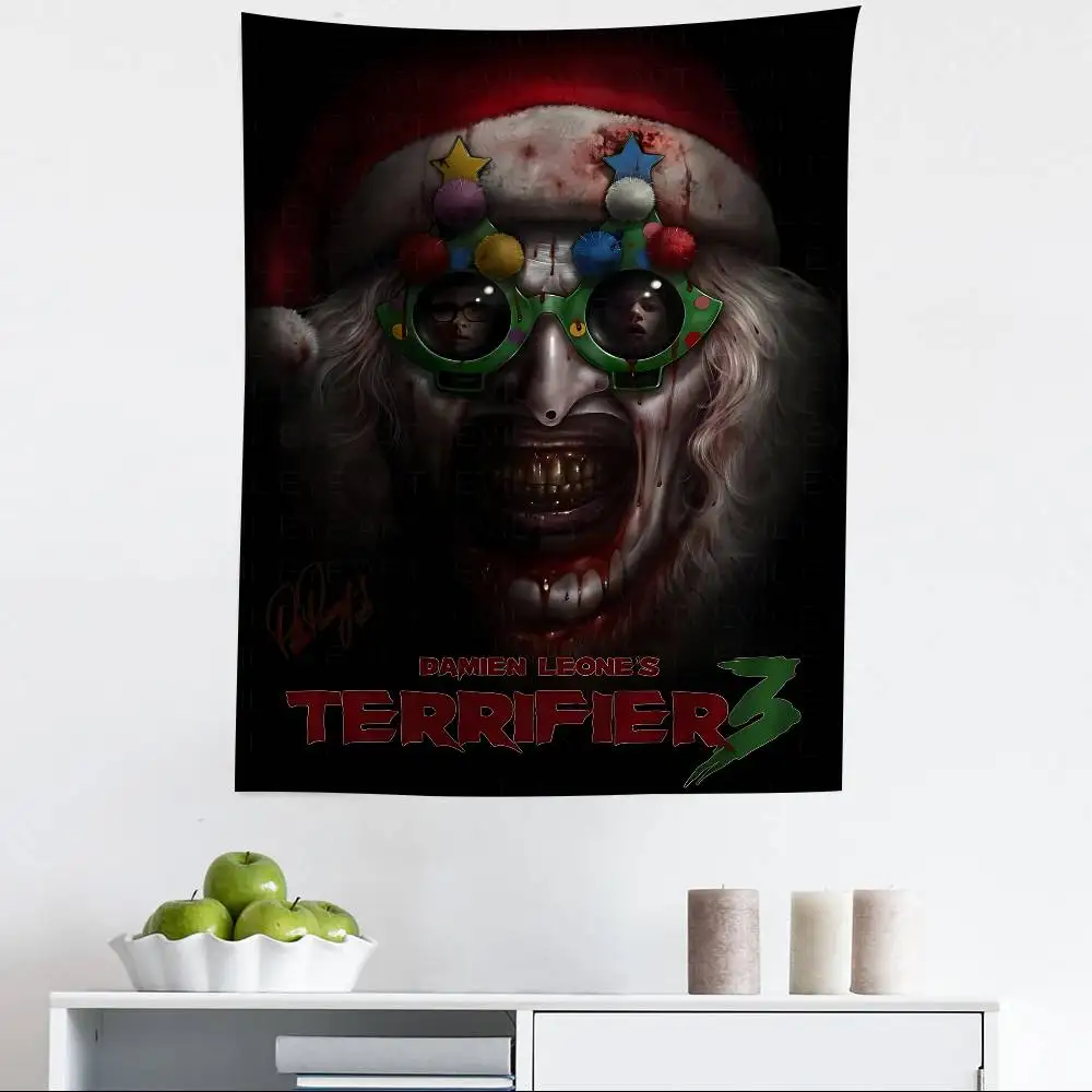 Horror Movie T-Terrifiers Printed Large Wall Tapestry Cheap Hippie Wall Hanging Bohemian Wall Tapestries Mandala INS Home Decor