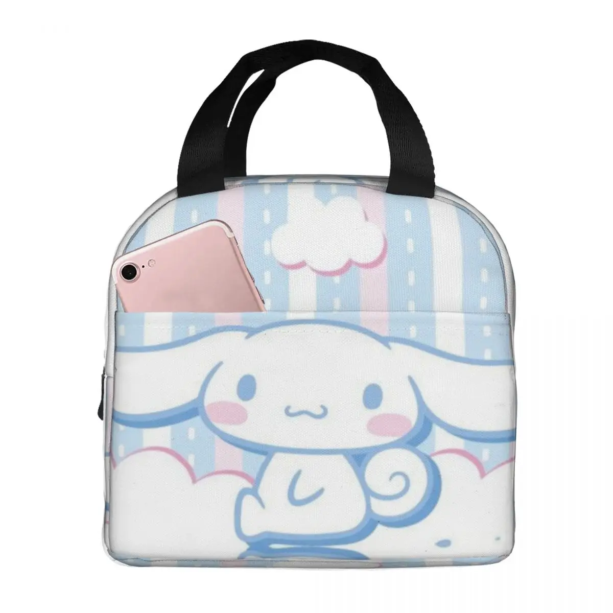 

Сумка-тоут унисекс Sanrio Cinnamoroll, коробка для ланча, модная Милая коробка для пикника