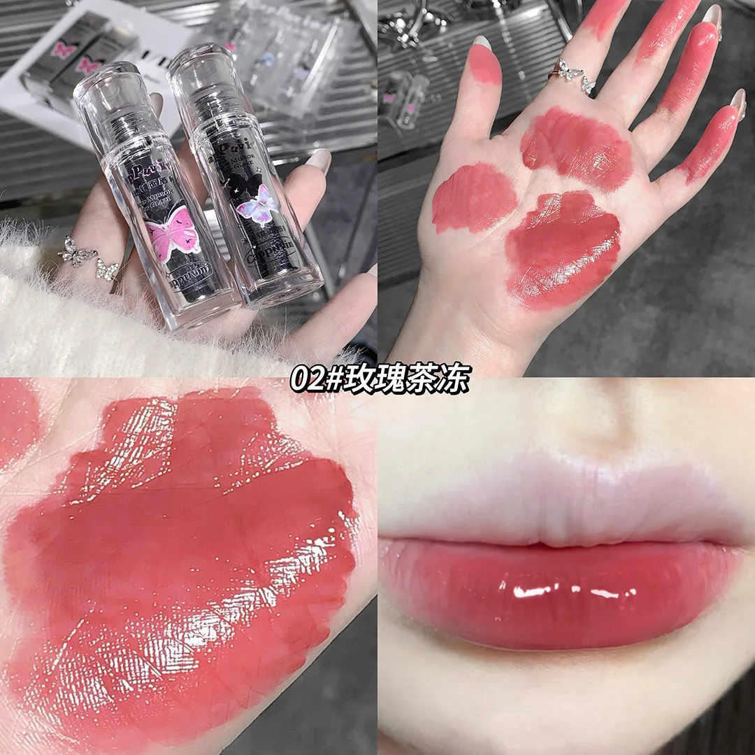 Water Light Lip Gloss Glossy Mirror Finish Jelly Glass Lips Hydrating Lip Makeup Non Sticky High Shine Daily Cosmetic for Teen