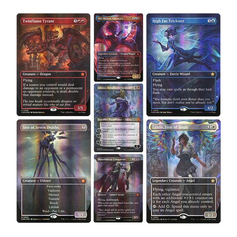 

Diy Cards for Home Play Magical Proxy Sire of Seven Deaths Twinflame Tyrant Niv-Mizzet,visionary Collection Card Toys Gift