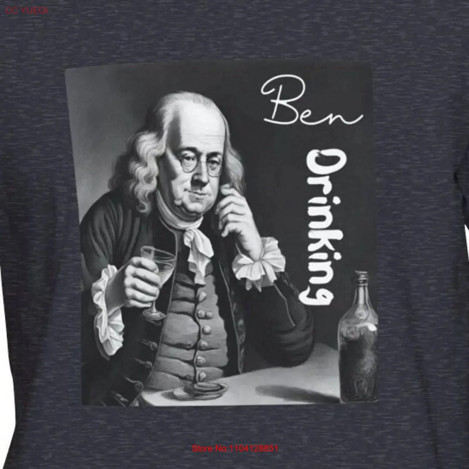 

Забавная футболка из джерси Ben Drinking для четвертого июля, винтажная стираная мягкая футболка с рисунком, удобная, слегка дышащая, стильная