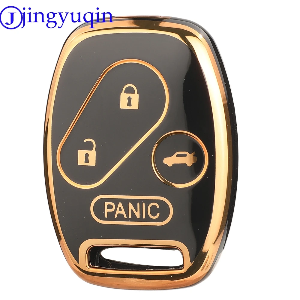 jingyuqin TPU Car Key Case Cover For Honda Fit CIVIC JAZZ Pilot Accord CR-V Freed Freed Pilot StepWGN Insight Key Shell