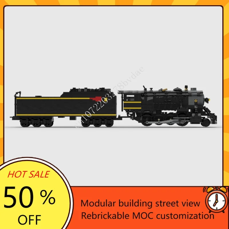 1114PCS MOC Wetsern Maryland Train Set Express locomotive Model Custom Puzzle Architecture DIY Education Assembly Set Toy Gifts