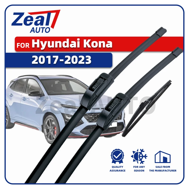 LHD Vorne Hinten Wischerblätter Für Hyundai Kona Mk1 OS 2017-2023 N Hybrid EV N Linie Kauai Windschutzscheibe 26 "16" 11 "Bürsten Zubehör