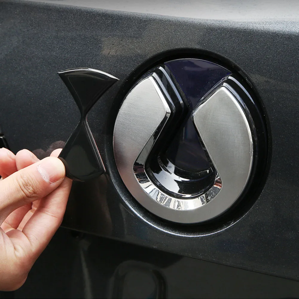 ل Denza N9 بالتنقيط الغراء شعار السيارة لاصقة تزيين الأسود المحارب تعديل لوازم مغطاة مغطاة مقاوم للماء ودائم