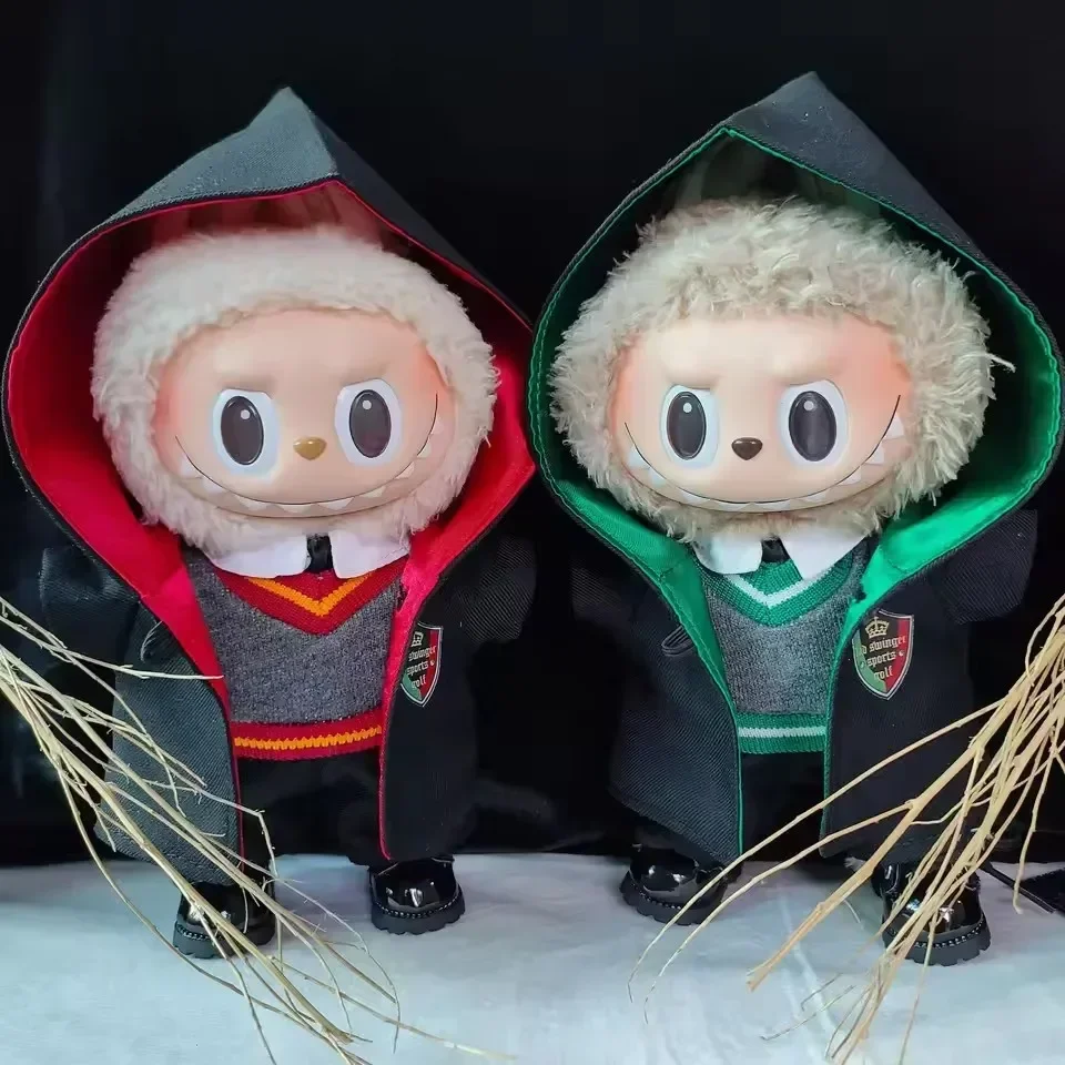 

New Lafufu 17cm Clothing For Labubu Doll Magic Academy Clothes Set Pendant Doll's Decoration Hog Warts School Uniform Potter