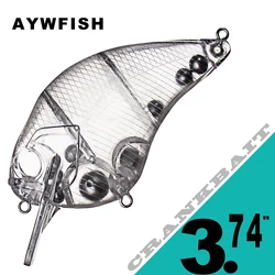 AYWFISH 9.5CM 28.5G Large Square Bill Crankbait Wobbler DIY Artificial Fishing Lure Blank 10PCS Float Crank Hard Bait Unpainted