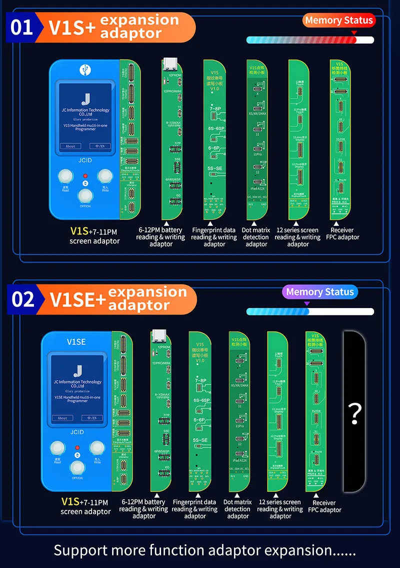 TLF Neues Update Jc V1se für Telefon True Tone Health Face Id Fingerabdruck-Reparaturprogrammierer