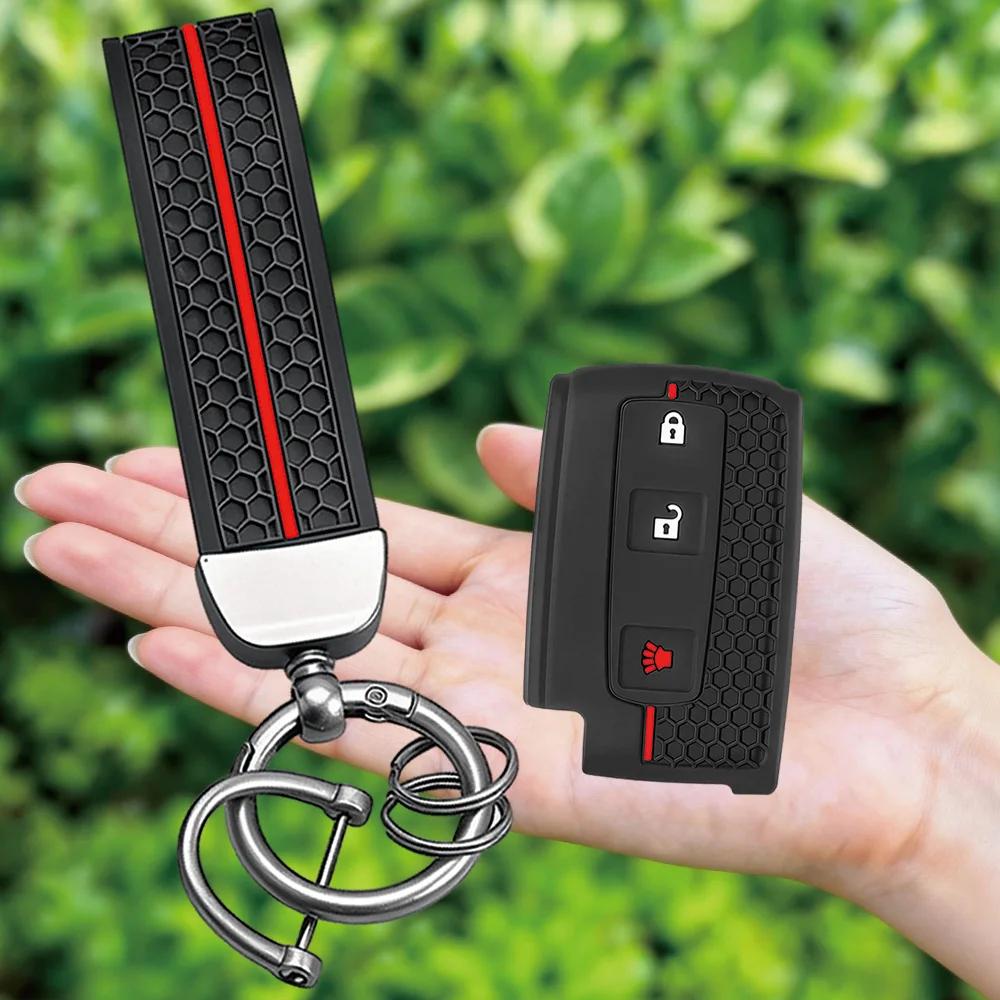 Keychain Silicone Car Key Fob Cover Case for TOYOTA Corolla Verso 2004 2006 2007 Prius Gen 20 2005 2008 Remote Key Accessories