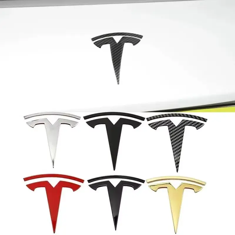 

For Tesla Model 3 Model Y Alloy Car Front Hood Emblem Logo Cover Sticker Auto Body Decal Rear Trunk Badge Accessories