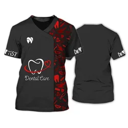 Summer Dentist 3D printed T-shirt Women's and Men's uniforms Street work clothes Harajuku oversized top for girls and men