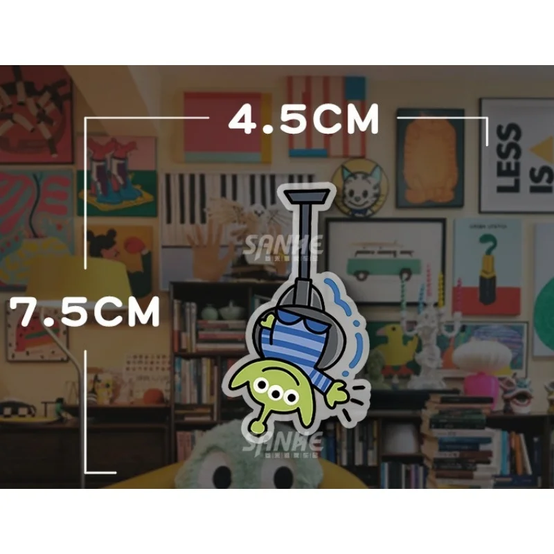 Buzz Lightyear Woody Little Green Men Acrylic Fridge Magnet Cute Cartoon Space Cowboy Alien Pattern Home Decor Collectible Gift