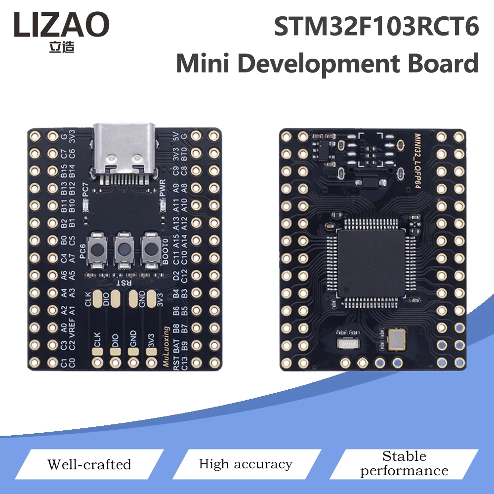 STM32F103RCT6 Mini Development Board STM32 Core Board Type‑C Interface Optional CH340 Serial Chip For Electronic DIY project